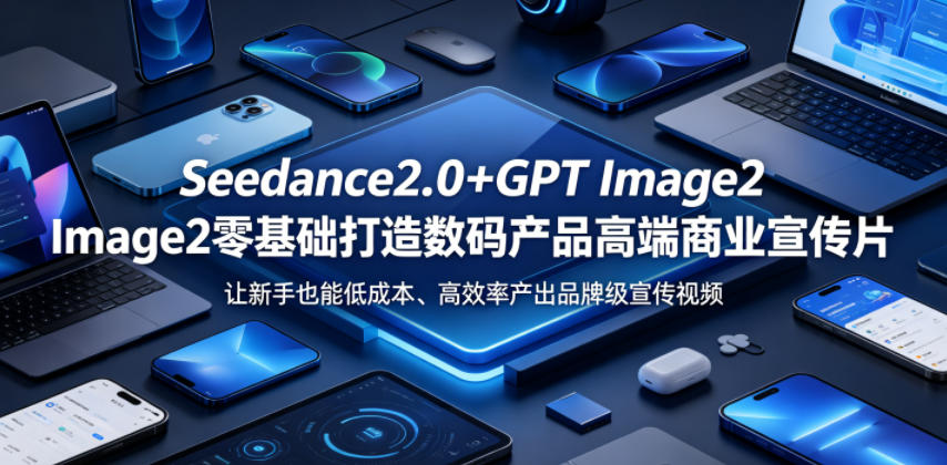 Seedance2.0+GPT Image2零基础打造数码产品高端商业宣传片，让新手也能低成本、高效率产出品牌级宣传视频-创享网