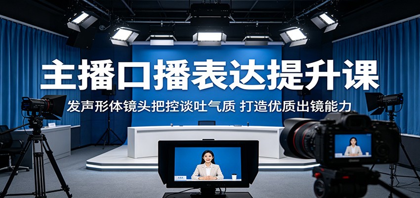 主播口播表达提升课：发声形体镜头把控谈吐气质，打造优质出镜能力-创享网