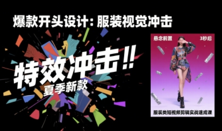 服装类短视频剪辑实战速成课，30天掌握算法适配剪辑术，完播率提升25% - 创享网-创享网