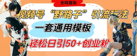视频号“野路子”玩法，评论区疯狂截流，一套模板单日单号引流50+创业粉 - 创享网-创享网