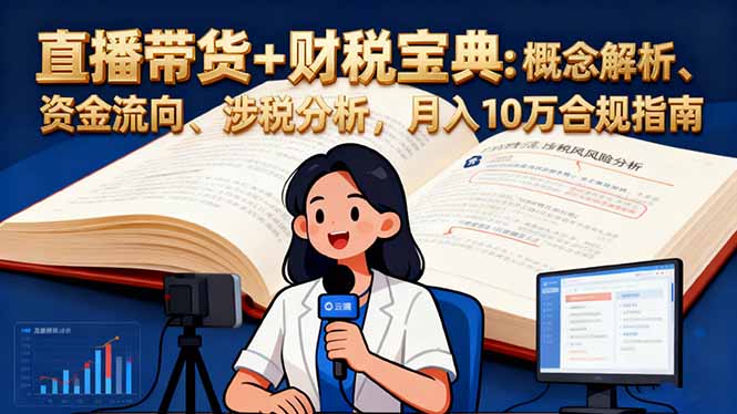 直播带货+财税宝典:概念解析、资金流向、涉税分析,月入10万合规指南-创享网