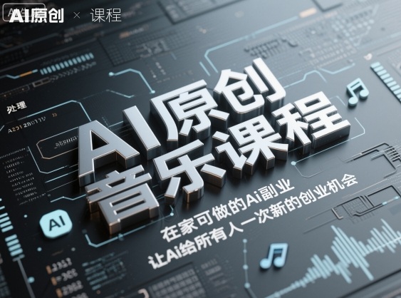 AI原创音乐课程，在家可做的Ai副业，让Ai给所有人一次新的创业机会-创享网