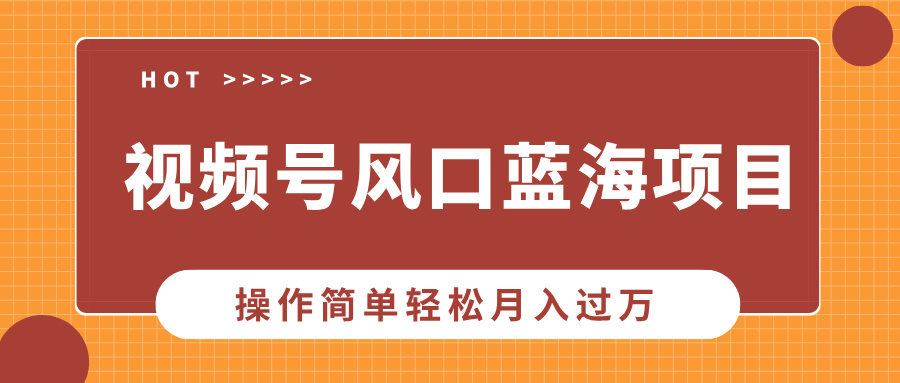 视频号风口蓝海项目，中老年人的流量密码，操作简单轻松月入过万 - 创享网-创享网