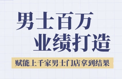 2025男士美业百万业绩打造，赋能上千家男士门店拿到结果 - 创享网-创享网