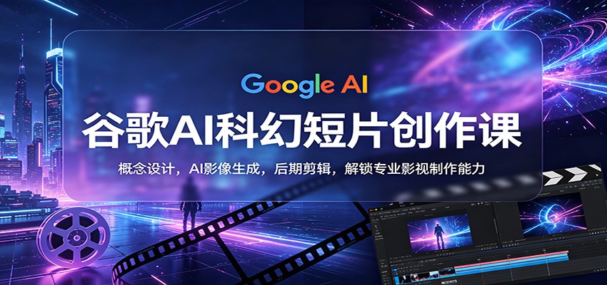 谷歌AI科幻短片创作课：概念设计，AI影像生成，后期剪辑，解锁专业影视制作能力-创享网