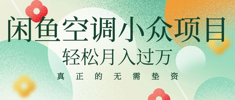 闲鱼卖空调小众项目 轻松月入过万 真正的无需垫资金 - 创享网-创享网