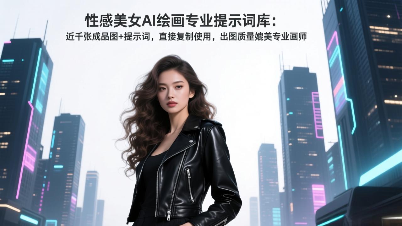 性感美女AI绘画专业提示词库：近千张成品图+提示词，直接复制使用，出图质量媲美专业画师-创享网