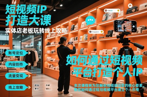 短视频ip打造大课,实体店老板玩转线上攻略-创享网