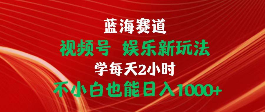 蓝海赛道视频号 娱乐新玩法每天2小时小白也能日入1000+ - 创享网-创享网