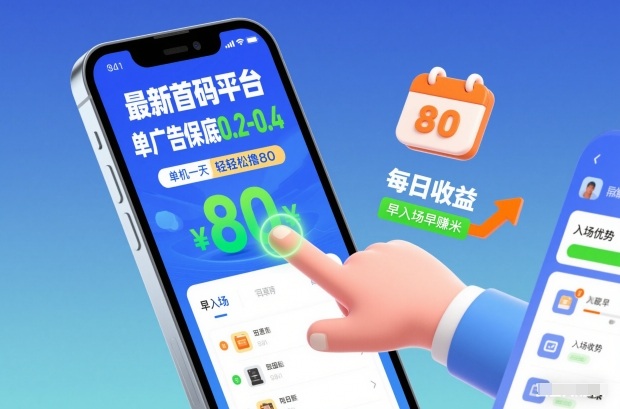 最新首码平台，单广告保底0.2-0.4，单机一天轻松撸80，早入场早賺米【揭秘】-创享网