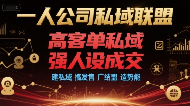 一人公司私域联盟，高客单私域，强人设成交，建私域 搞发售 广结盟 造势能 - 创享网-创享网