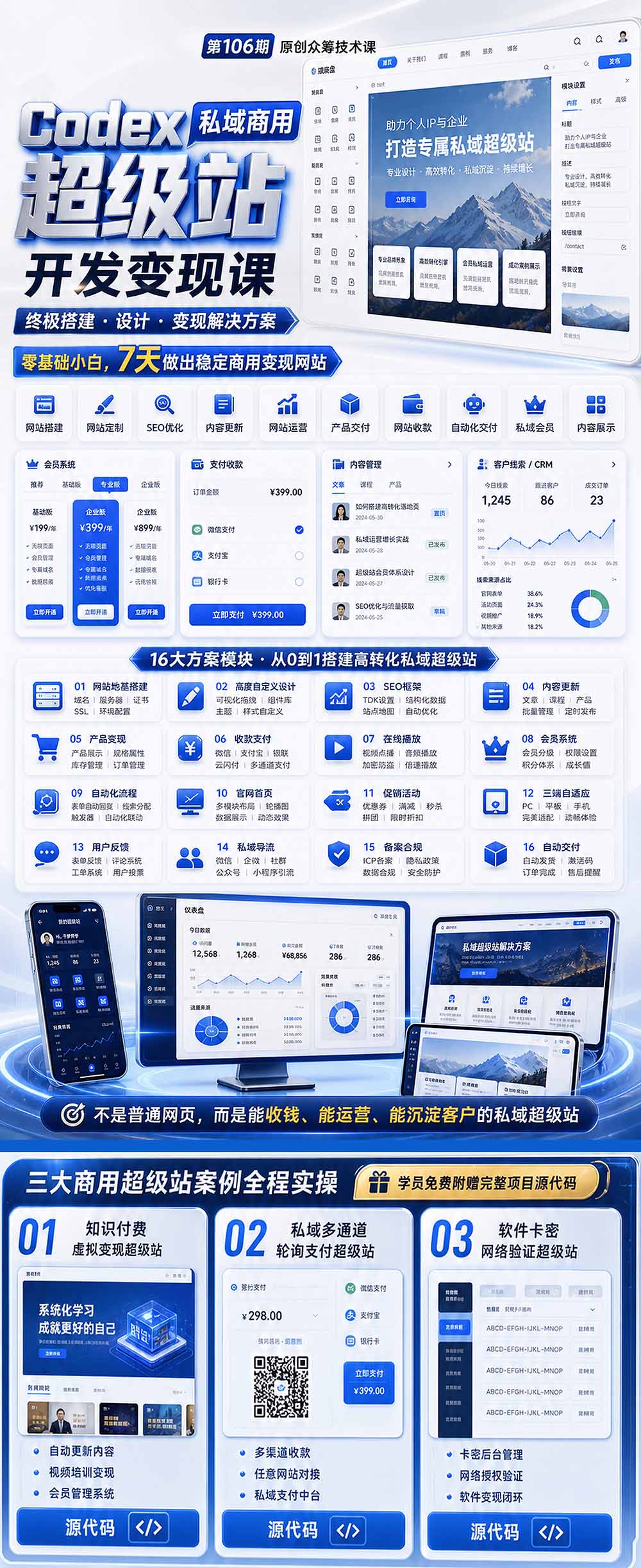 Codex私域商用超级站Ai开发变现课106期-更新0630：不是普通网站，而是能收钱，能运营，能沉淀客户的私域超级站-创享网