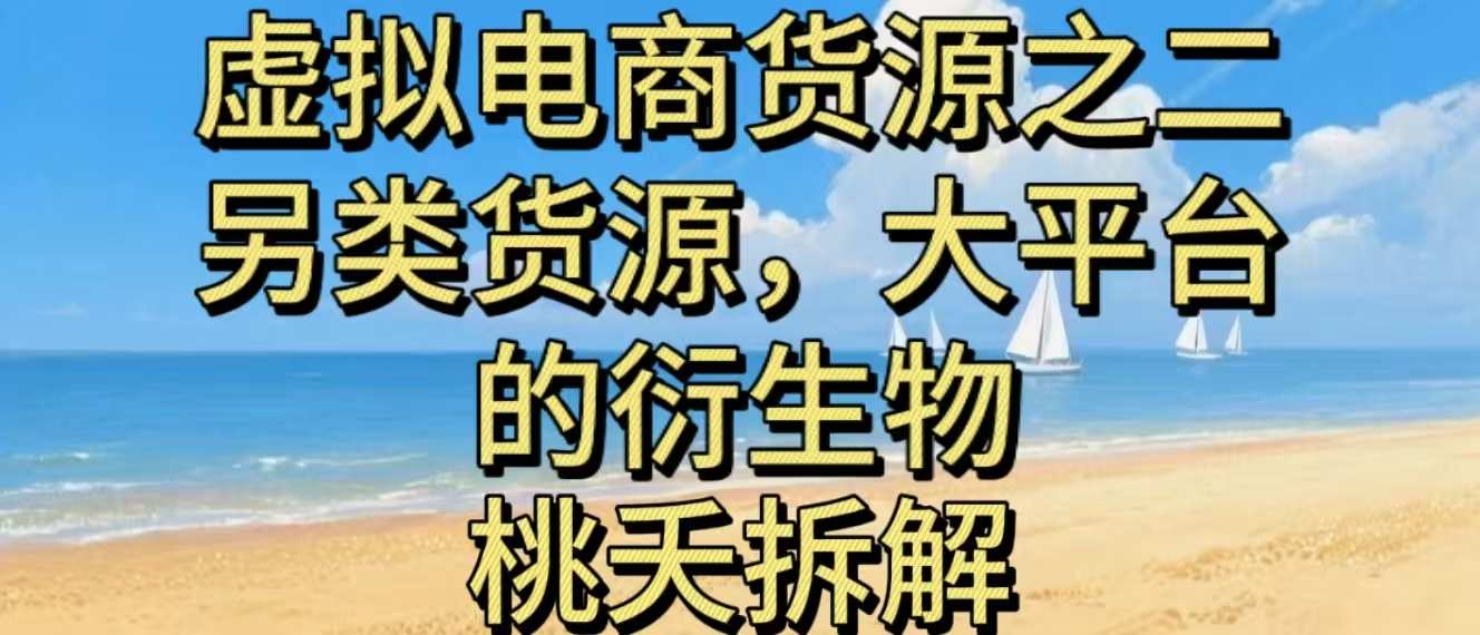 虚拟电商之二—另类的货源，大平台的衍生物-创享网