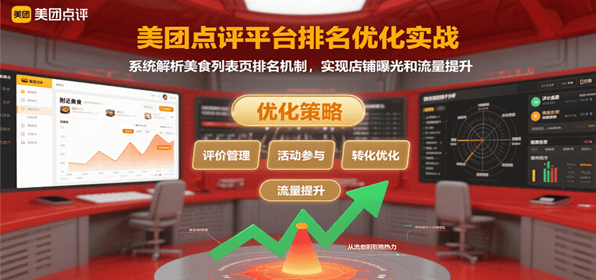 美团点评平台排名优化实战，系统解析美食列表页排名机制，实现店铺曝光和流量提升 - 创享网-创享网