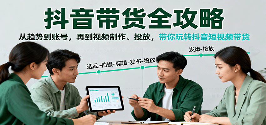 抖音带货全攻略:从趋势到账号,再到视频制作、投放,带你玩转抖音短视频带货-创享网