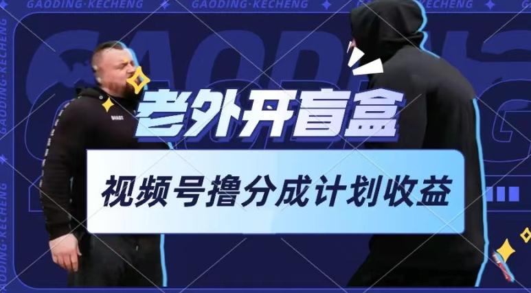 老外开盲盒视频，撸视频号分成计划收益，每天只需一小时，新手小白轻松上手【揭秘】 - 创享网-创享网
