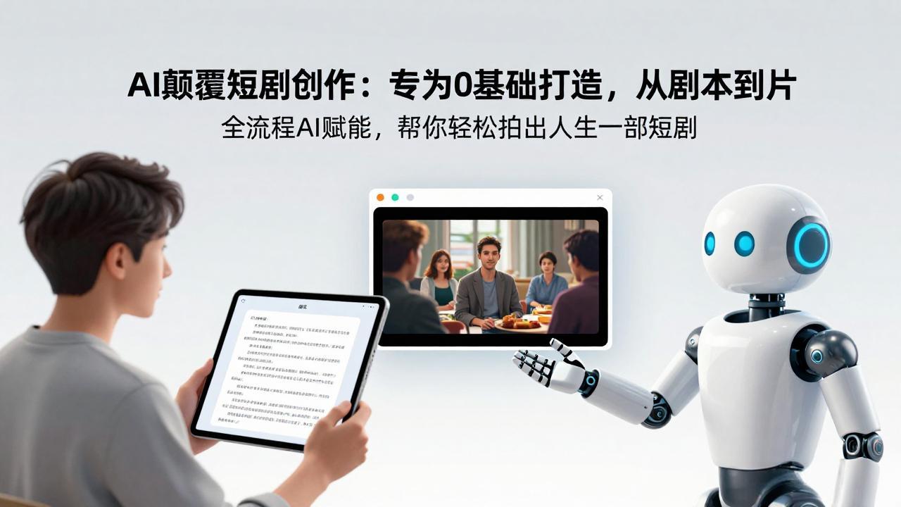 AI颠覆短剧创作：专为0基础打造，从剧本到成片全流程AI赋能，帮你轻松拍出人生第一部短剧 - 创享网-创享网