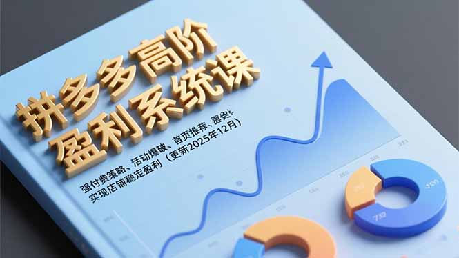 拼多多高阶盈利系统课,强付费策略、活动爆破、首页推荐,实现店铺稳定盈利(更新12月-创享网