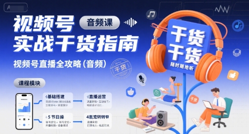 视频号实战干货指南，视频号直播全攻略(音频) - 创享网-创享网