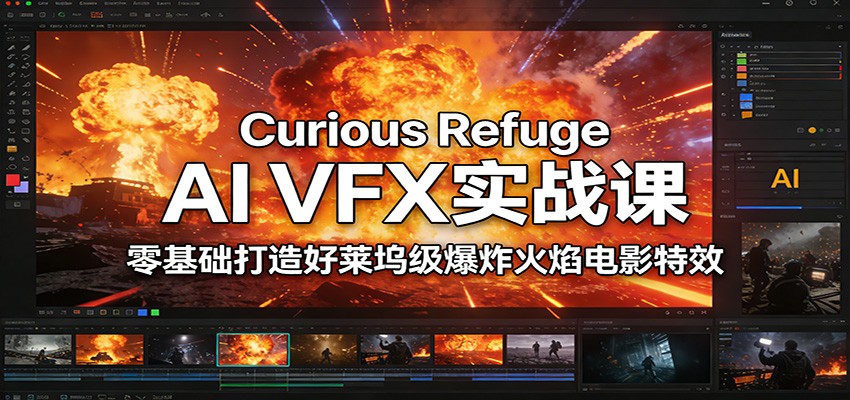 图片[1]-Curious Refuge AI VFX实战课，零基础打造好莱坞级爆炸火焰电影特效 - 创享网-创享网