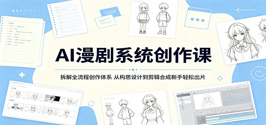 AI漫剧系统创作课：拆解全流程创作体系，从构思设计到剪辑合成新手轻松出片 - 创享网-创享网
