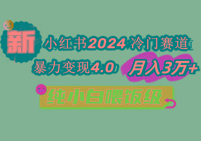 小红书2024冷门赛道 月入3万+ 暴力变现4.0 纯小白喂饭级 - 创享网-创享网