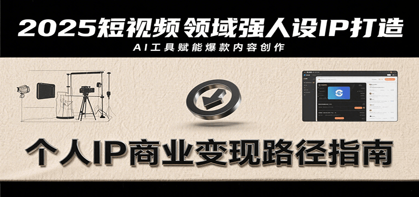 2025短视频领域强人设IP打造，结合爆款案例与AI工具应用，从个人出镜到商业成交转化 - 创享网-创享网