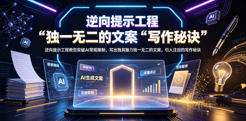 逆向提示工程教您突破AI常规限制，写出独具魅力独一无二的文案，引人注目的写作秘诀【原创双语字幕】-创享网