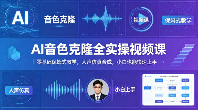 AI音色克隆全实操视频课｜零基础保姆式教学，人声仿真合成，小白也能快速上手 - 创享网-创享网