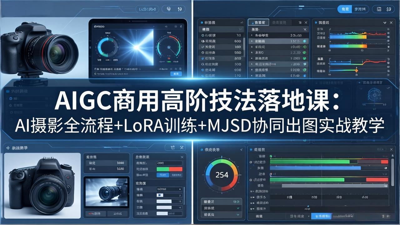 AIGC商用高阶技法落地课：AI摄影全流程+LoRA训练+MJSD协同出图实战教学-创享网