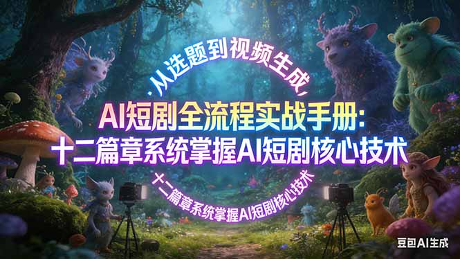 AI 短剧全流程实战手册：从选题到视频生成，十二篇章系统掌握 AI 短剧核心技术-创享网