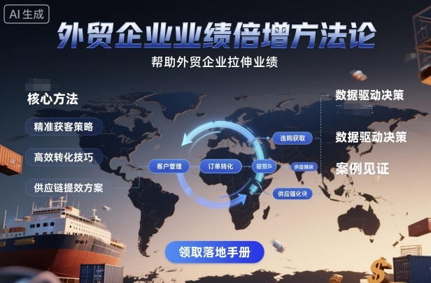 外贸企业业绩倍增方法论,帮助外贸企业拉伸业绩-创享网