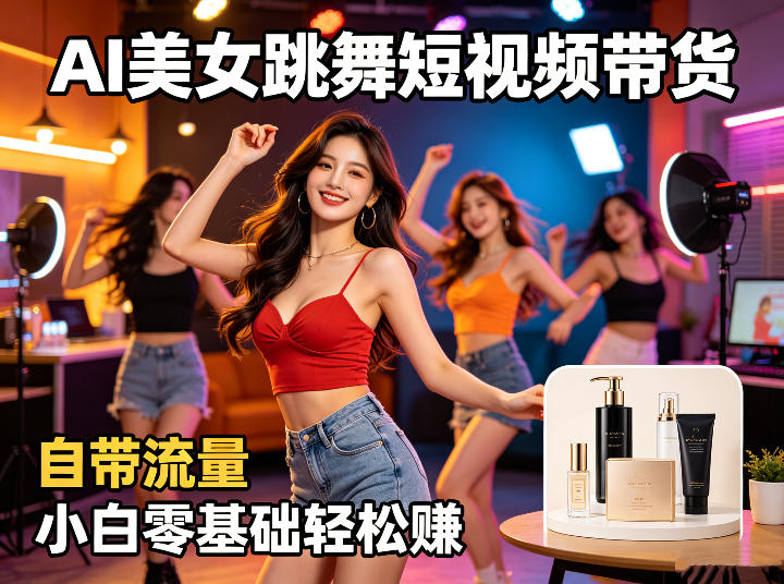 AI美女跳舞短视频带货：自带流量，小白零基础轻松賺，详细拆解-创享网