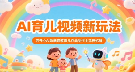 AI育儿视频新玩法，穷开心AI改编唱歌育儿作品制作全流程拆解 - 创享网-创享网