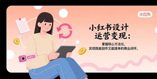 小红书设计运营变现：掌握核心方法论，实现既能创作又能接单的商业闭环 - 创享网-创享网