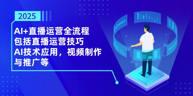 2025AI+直播运营全流程，包括直播运营技巧，AI技术应用，视频制作与推广等 - 创享网-创享网