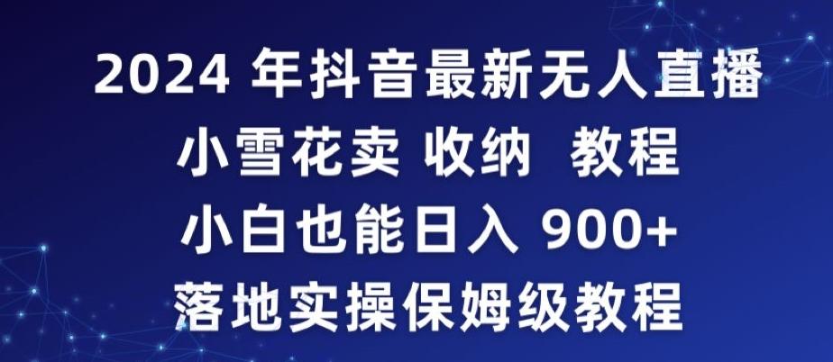 2024年抖音最新无人直播小雪花卖收纳教程，小白也能日入900+落地实操保姆级教程【揭秘】 - 创享网-创享网