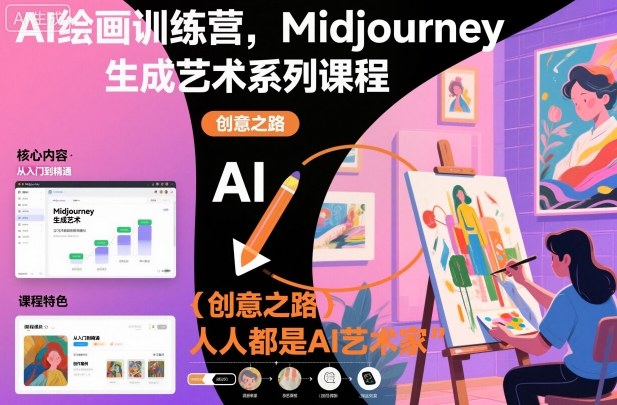 AI绘画训练营，Midjourney生成艺术系列课程，人人都是AI艺术家-创享网