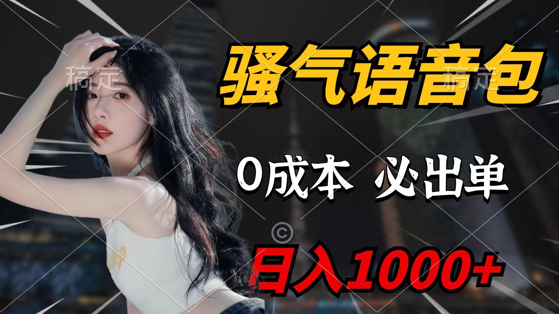 (9517期)骚气语音包，0成本一天1000+闭着眼也能出单 - 创享网-创享网