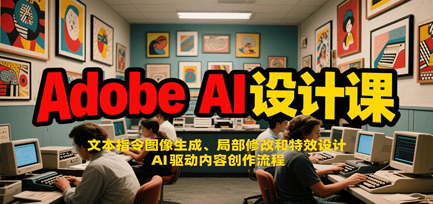 Adobe AI设计课：文本指令图像生成、局部修改和特效设计，AI驱动内容创作流程 - 创享网-创享网