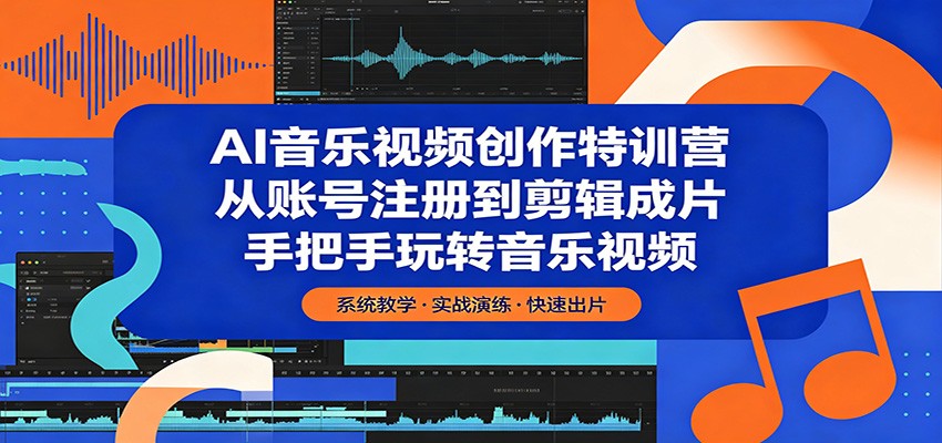 AI音乐视频创作特训营：从账号注册到剪辑成片，手把手玩转音乐视频-创享网