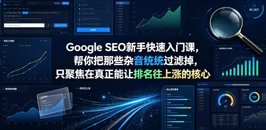 Google SEO新手快速入门课，过滤繁杂无用知识点，只抓拉升排名核心实操【配套原创双语字幕】-创享网