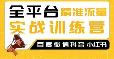 全平台精准流量实战训练营，百度微信抖音小红书SEO引流教程 - 创享网-创享网