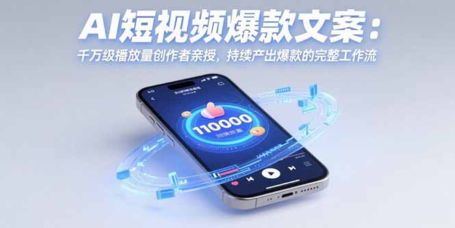AI短视频爆款文案：千万级播放量创作者亲授，持续产出爆款的完整工作流 - 创享网-创享网