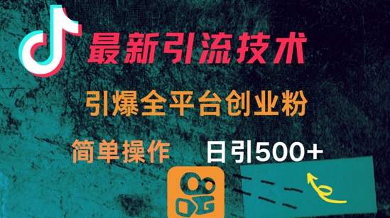 最新引流方法，引爆全平台的一个创业粉，简单操作日引300+ - 创享网-创享网