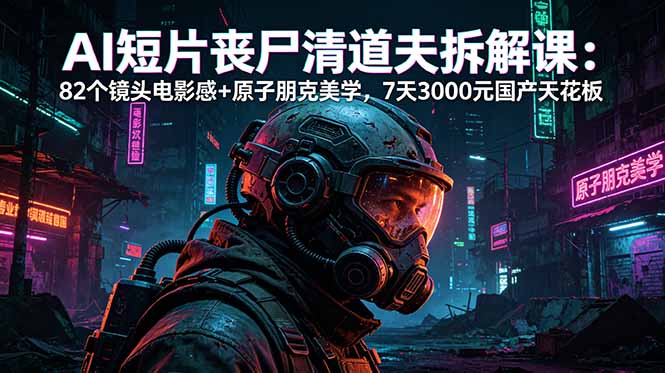 AI短片《丧尸清道夫》拆解课:82个镜头电影感+原子朋克美学,7天3000元国产天花板-创享网