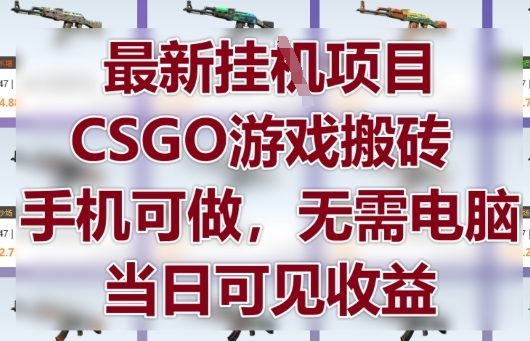 最新挂G项目，CSGO游戏搬砖，手机可做，无需电脑，当日见收益【揭秘】 - 创享网-创享网