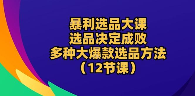 暴利 选品大课：选品决定成败，教你多种大爆款选品方法(12节课 - 创享网-创享网