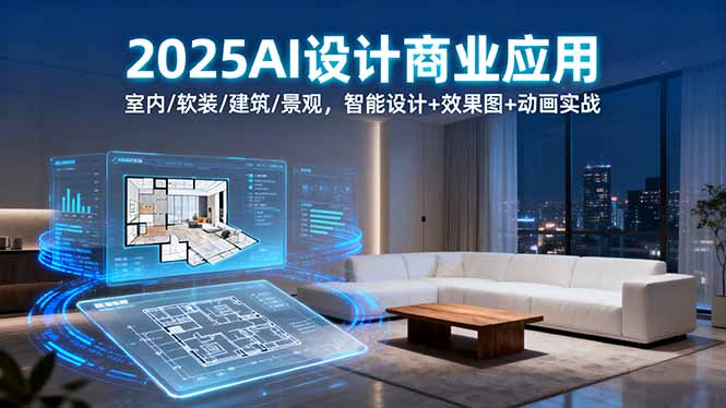 2025AI设计商业应用：室内/软装/建筑/景观，智能设计+效果图+动画实战 - 创享网-创享网