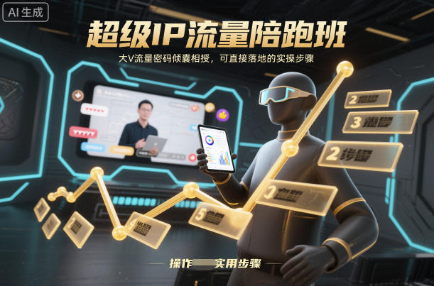 超级IP流量陪跑班，大V流量密码倾囊相授，可直接落地的实操步骤 - 创享网-创享网